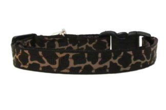 Brown Giraffe Print Breakaway Cat Collar