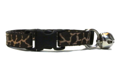 Brown Giraffe Print Breakaway Cat Collar