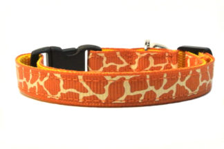 Orange Giraffe Print Breakaway Cat Collar