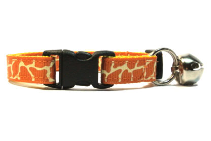 Orange Giraffe Print Breakaway Cat Collar