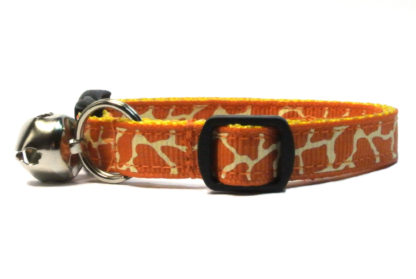 Orange Giraffe Print Breakaway Cat Collar