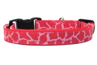 Pink Giraffe Print Breakaway Cat Collar