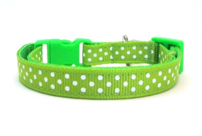 Green Polka Dot Breakaway Cat Collar