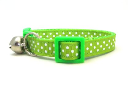 Green Polka Dot Breakaway Cat Collar