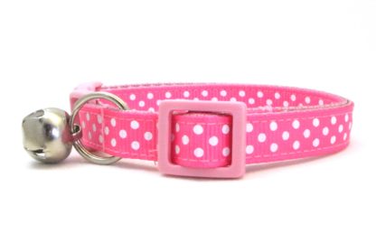 Pink Polka Dot Breakaway Cat Collars