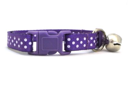 Purple Polka Dot Breakaway Cat Collar