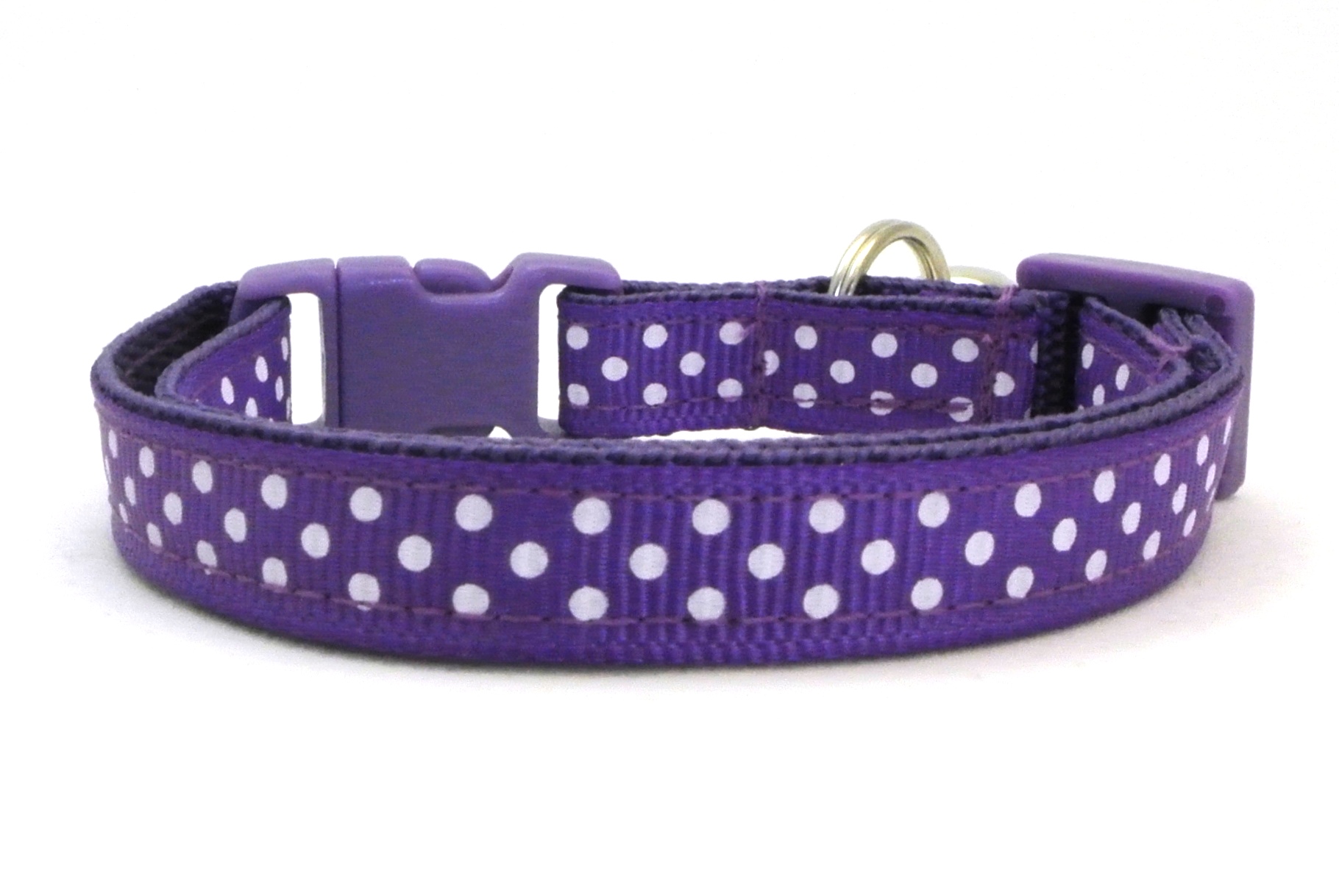 Purple polka dot dog sales collar