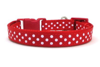 Red Polka Dot Breakaway Cat Collar