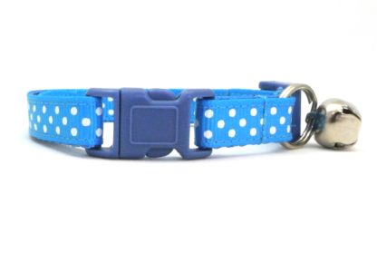 Turquoise Polka Dot Breakaway Cat Collar