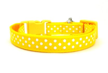 Yellow Polka Dot Breakaway Cat Collar