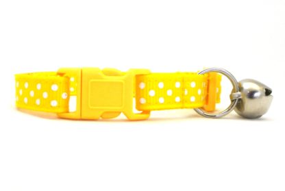 Yellow Polka Dot Breakaway Cat Collar