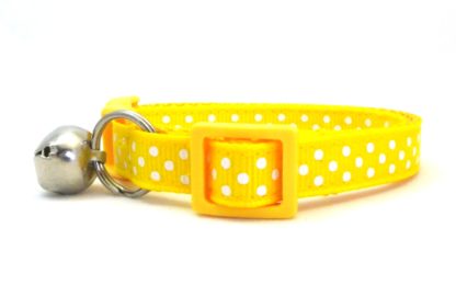 Yellow Polka Dot Breakaway Cat Collar