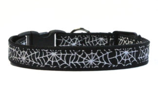 Black Spiderwebs Breakaway Cat Collar