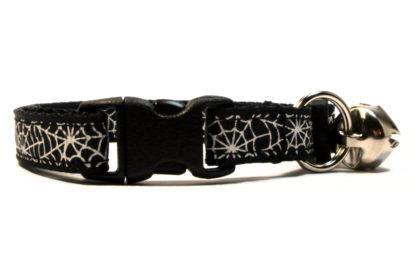 Black Spiderwebs Breakaway Cat Collar