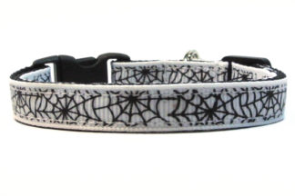 White Spiderwebs Breakaway Cat Collar