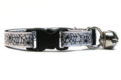 White Spiderwebs Breakaway Cat Collar